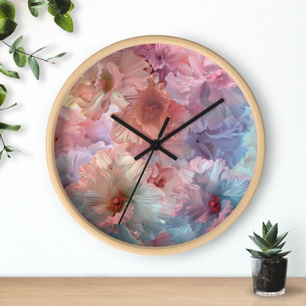 Floral Nebula 02 - Wood Frame Wall Clock - Image 18