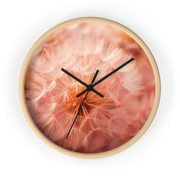 Lovely Fuzzy Fluff in Peach 01 - Wood Frame Wall Clock - Image 16