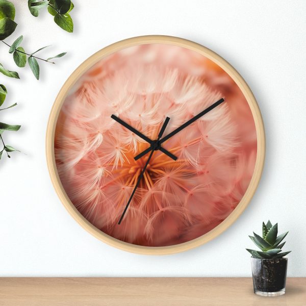 Lovely Fuzzy Fluff in Peach 01 - Wood Frame Wall Clock - Image 18