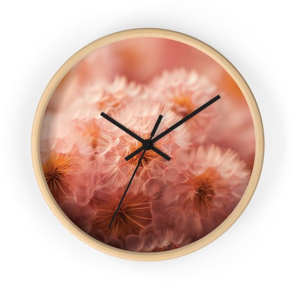 Lovely Fuzzy Fluff in Peach 02 - Wood Frame Wall Clock - Image 16