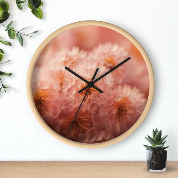 Lovely Fuzzy Fluff in Peach 02 - Wood Frame Wall Clock - Image 18