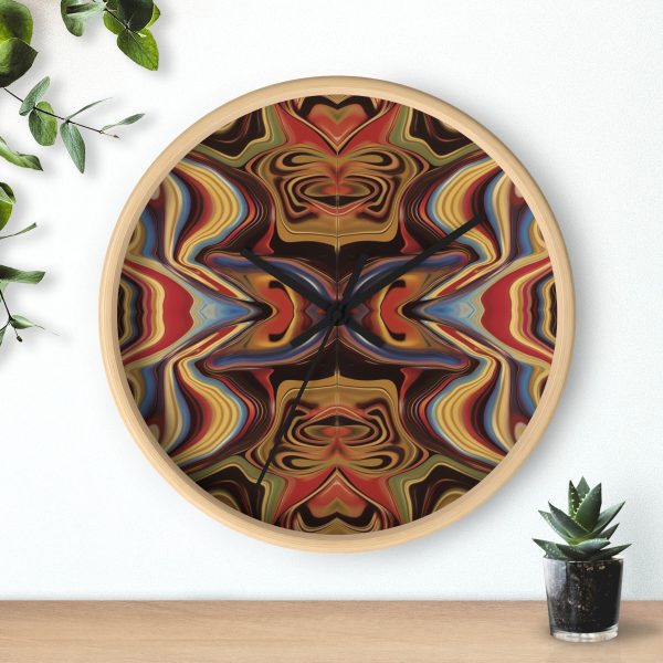 Lipnotic Kaleidoscope Background 01 - Wood Frame Wall Clock - Image 15