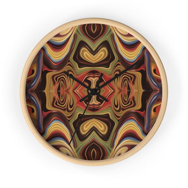 Lipnotic Kaleidoscope Background 02 - Wood Frame Wall Clock - Image 13