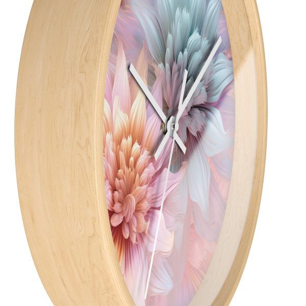 Pastel Fantasy Baroque Floral 03 - Wood Frame Wall Clock - Image 17