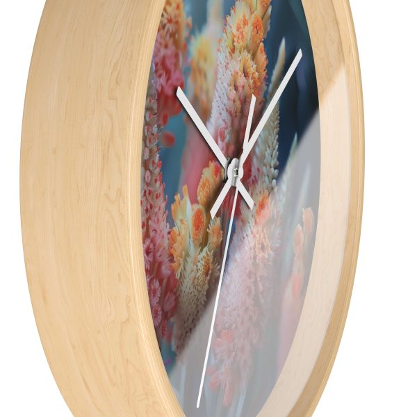 Bright Fantasy Floral 06 - Wood Frame Wall Clock - Image 2