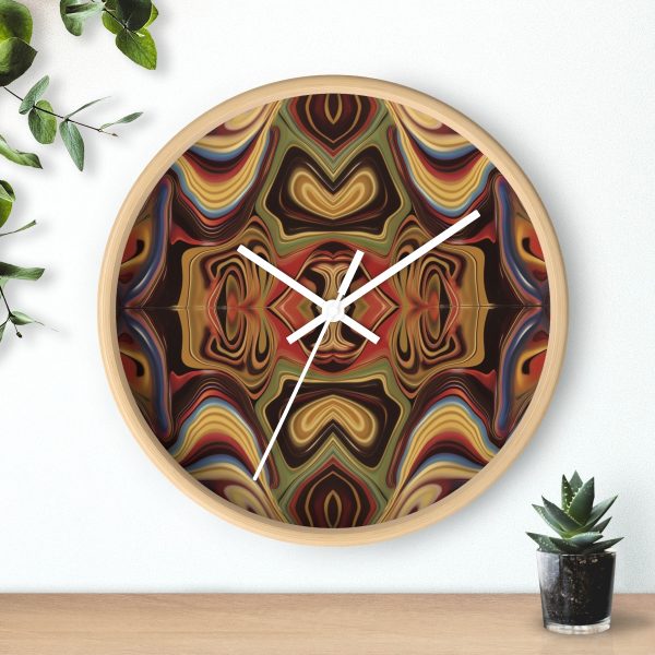 Lipnotic Kaleidoscope Background 02 - Wood Frame Wall Clock - Image 18