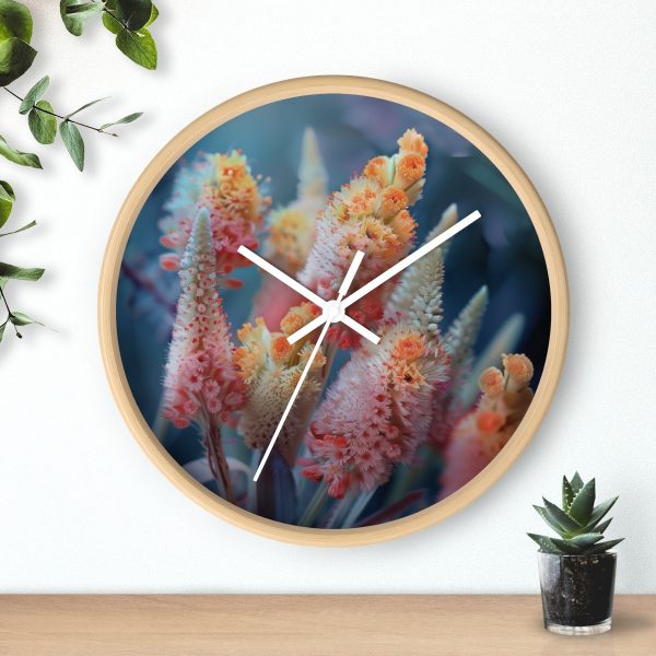 Bright Fantasy Floral 06 - Wood Frame Wall Clock - Image 3