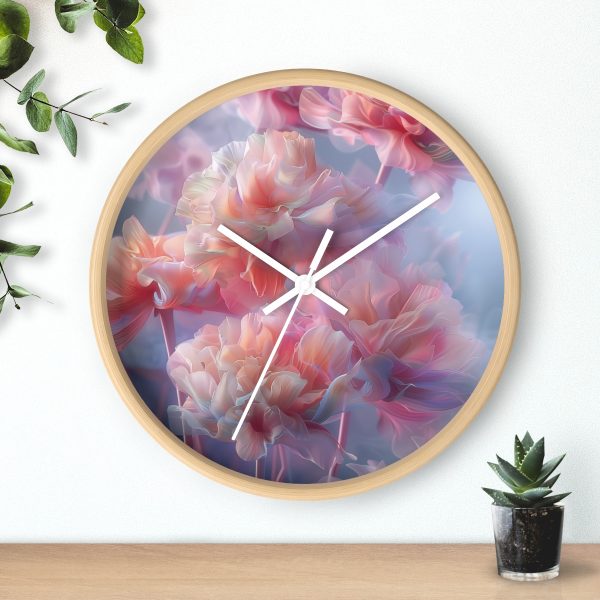 Floral Nebula 03 - Wood Frame Wall Clock - Image 18