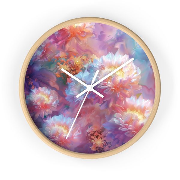 Floral Nebula 04 - Wood Frame Wall Clock - Image 16