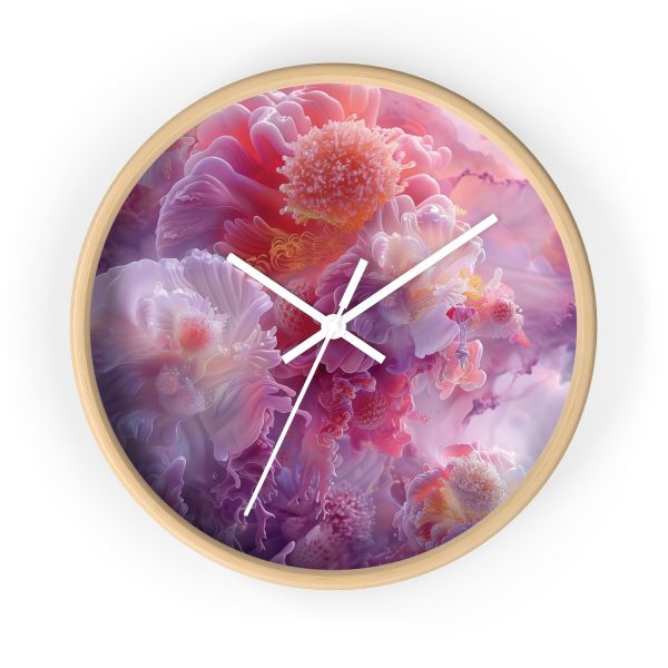 Floral Nebula 05 - Wood Frame Wall Clock - Image 16