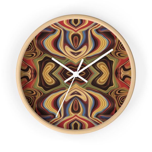 Lipnotic Kaleidoscope Background 04 - Wood Frame Wall Clock - Image 16