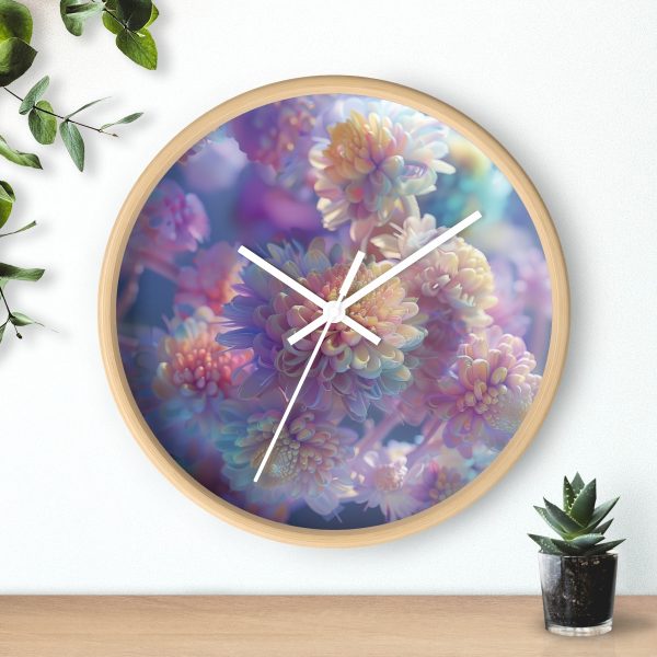 Floral Nebula 06 - Wood Frame Wall Clock - Image 18