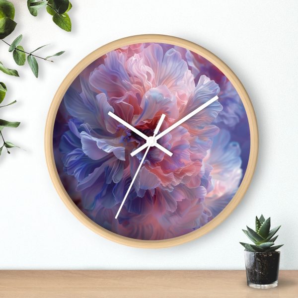 Floral Nebula 08 - Wood Frame Wall Clock - Image 18