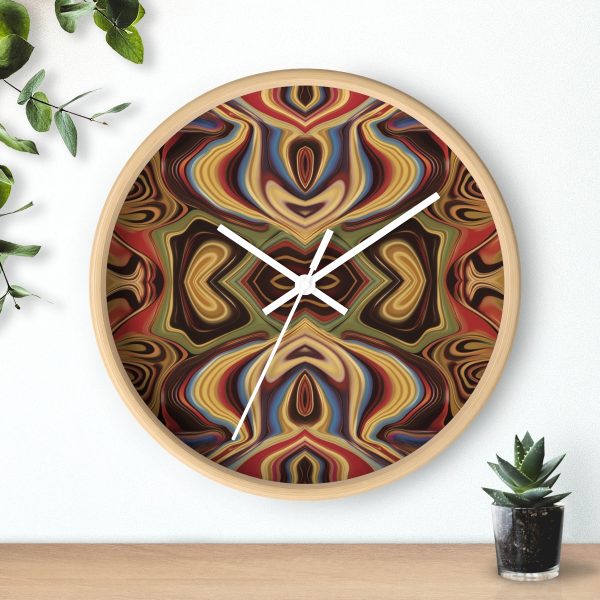 Lipnotic Kaleidoscope Background 04 - Wood Frame Wall Clock - Image 18