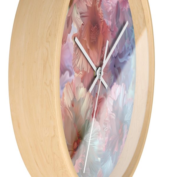 Floral Nebula 02 - Wood Frame Wall Clock - Image 2