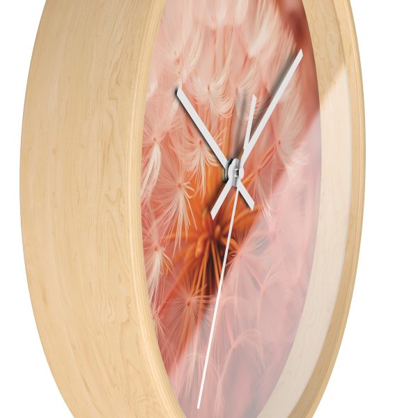 Lovely Fuzzy Fluff in Peach 01 - Wood Frame Wall Clock - Image 2