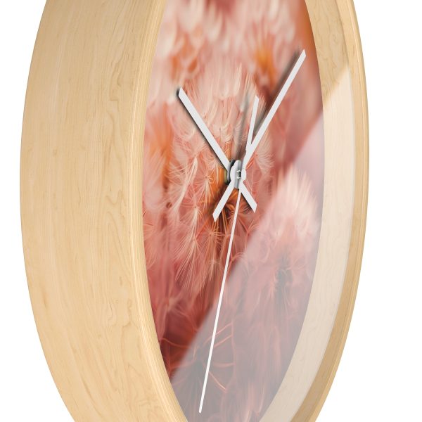 Lovely Fuzzy Fluff in Peach 02 - Wood Frame Wall Clock - Image 2