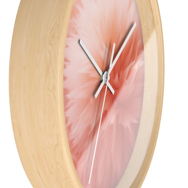 Lovely Fuzzy Buds in Peach 03 - Wood Frame Wall Clock - Image 17