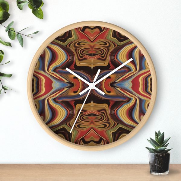 Lipnotic Kaleidoscope Background 01 - Wood Frame Wall Clock - Image 18