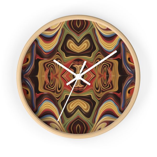 Lipnotic Kaleidoscope Background 02 - Wood Frame Wall Clock - Image 16