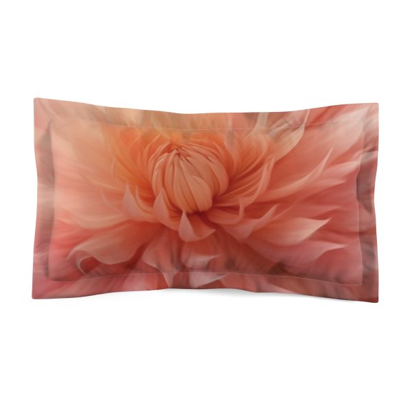 Lovely Fuzzy Buds in Peach 01 - Microfiber Pillow Sham - Image 2