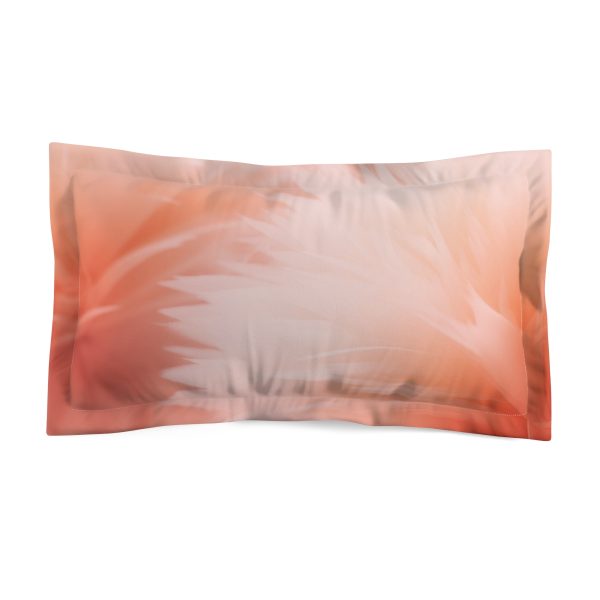 Lovely Fuzzy Buds in Peach 03 - Microfiber Pillow Sham - Image 2