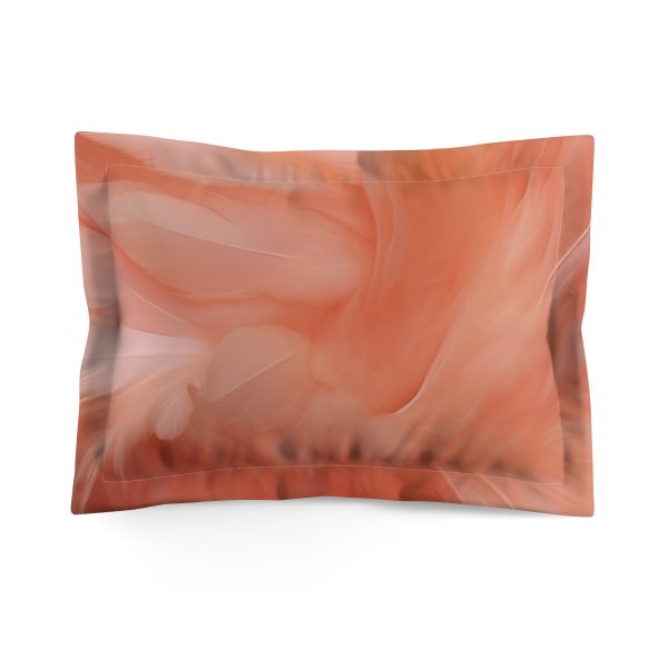 Lovely Fuzzy Feathers in Peach 01 - Microfiber Pillow Sham