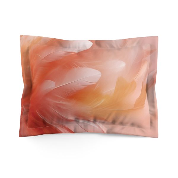 Lovely Fuzzy Feathers in Peach 02 - Microfiber Pillow Sham