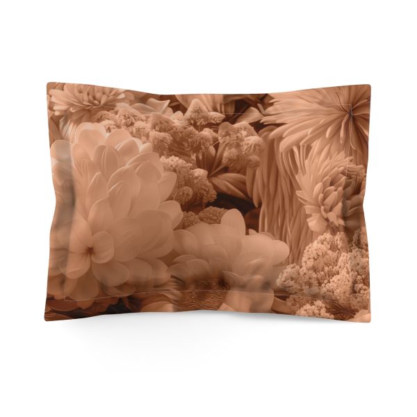 Lustrous Peach Fuzz Tone Baroque Floral 02 - Microfiber Pillow Sham