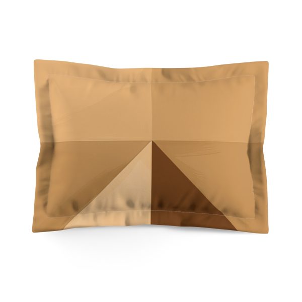 Soft Geometric Pyramid 02 in Honey Yellow Tone - Microfiber Pillow Sham