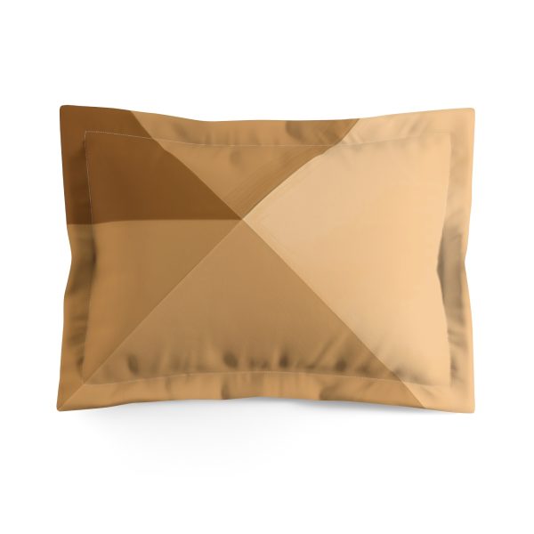 Soft Geometric Pyramid 03 in Honey Yellow Tone - Microfiber Pillow Sham