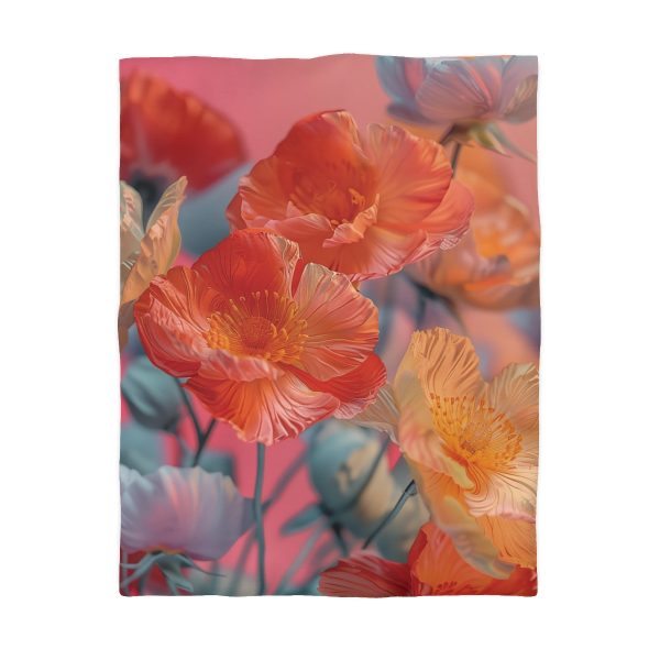 Bright Fantasy Floral 05 - Microfiber Duvet Cover - Image 4