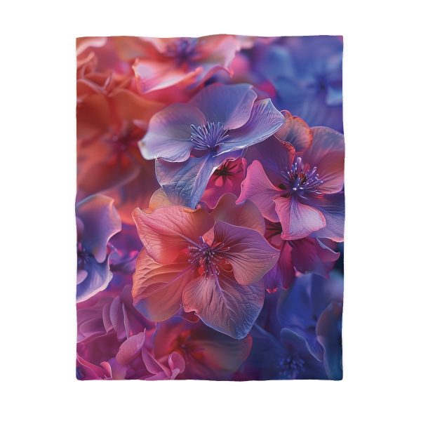 Bright Fantasy Floral 03 - Microfiber Duvet Cover - Image 4