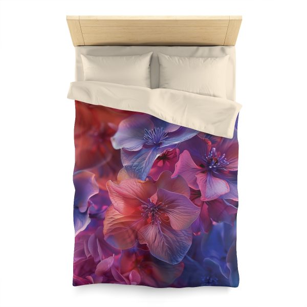 Bright Fantasy Floral 03 - Microfiber Duvet Cover - Image 5