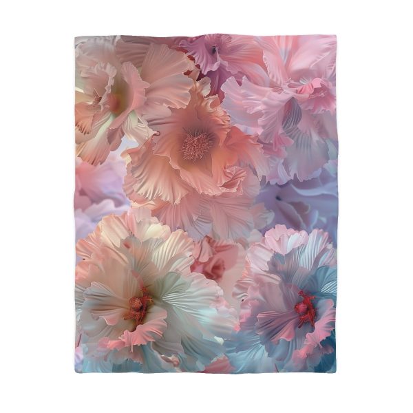 Floral Nebula 02 - Microfiber Duvet Cover - Image 4