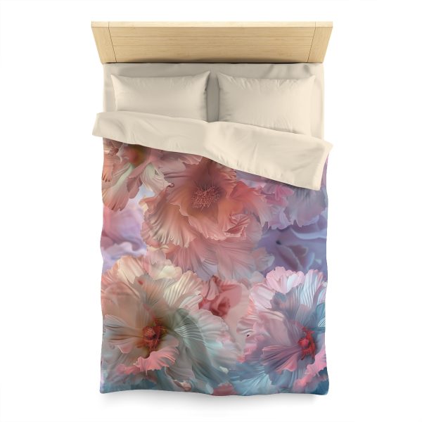 Floral Nebula 02 - Microfiber Duvet Cover - Image 5