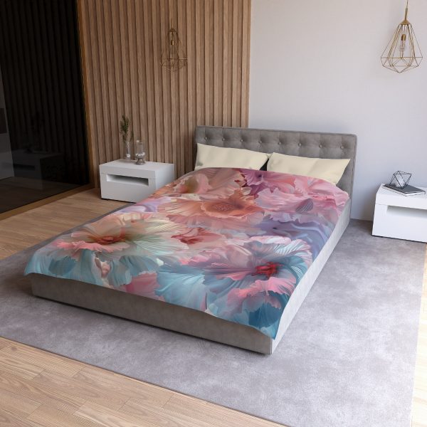 Floral Nebula 02 - Microfiber Duvet Cover - Image 6