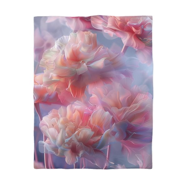 Floral Nebula 03 - Microfiber Duvet Cover - Image 4