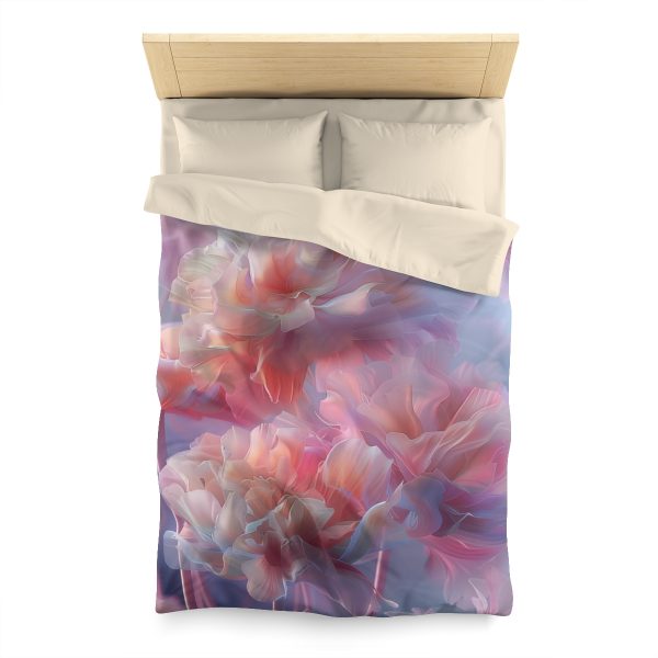 Floral Nebula 03 - Microfiber Duvet Cover - Image 5