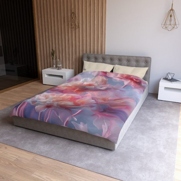 Floral Nebula 03 - Microfiber Duvet Cover - Image 6