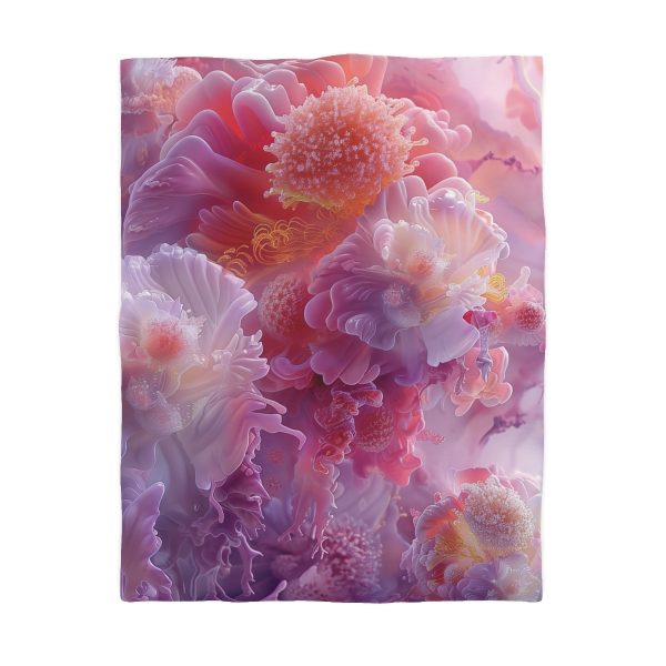 Floral Nebula 05 - Microfiber Duvet Cover - Image 4