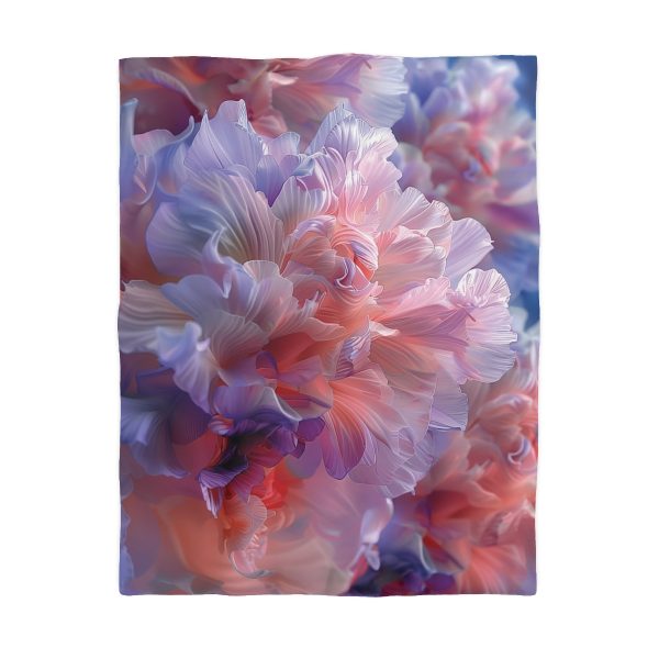 Floral Nebula 07 - Microfiber Duvet Cover - Image 4