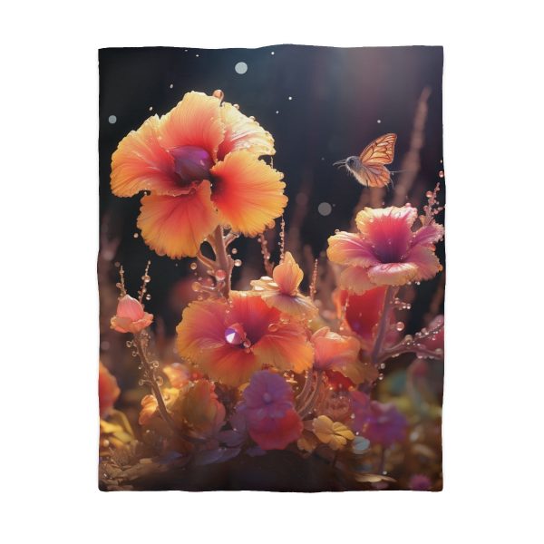 Bright Fantasy Floral 01 - Microfiber Duvet Cover - Image 4