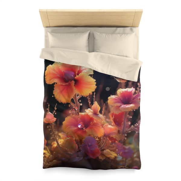 Bright Fantasy Floral 01 - Microfiber Duvet Cover - Image 5