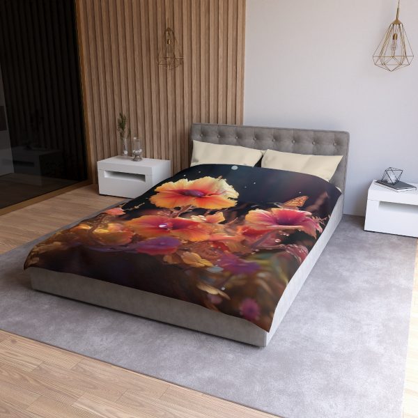 Bright Fantasy Floral 01 - Microfiber Duvet Cover - Image 6