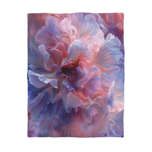 Floral Nebula 08 - Microfiber Duvet Cover - Image 4