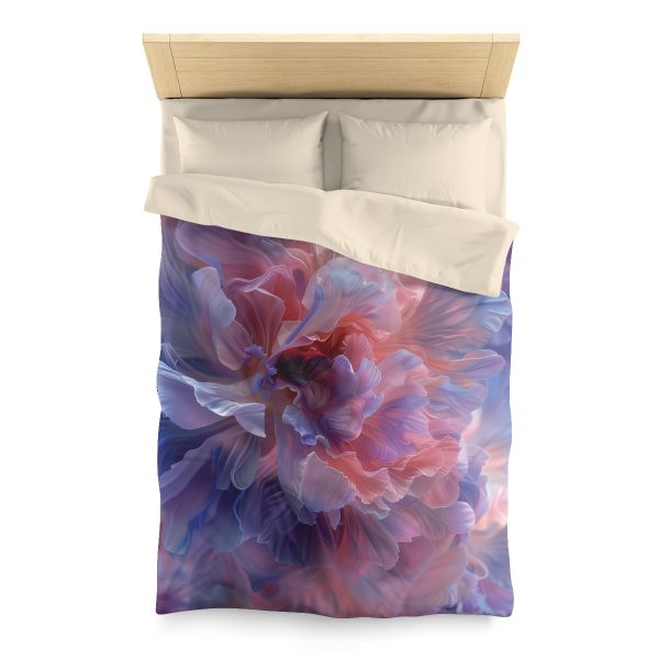 Floral Nebula 08 - Microfiber Duvet Cover - Image 5