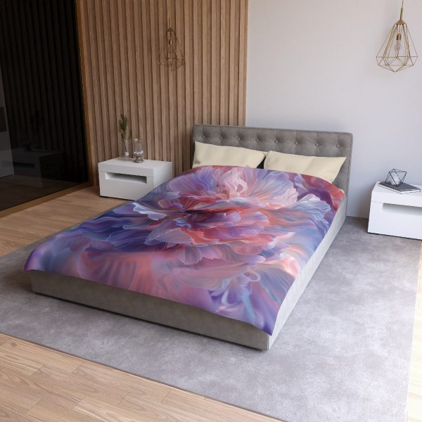 Floral Nebula 08 - Microfiber Duvet Cover - Image 6