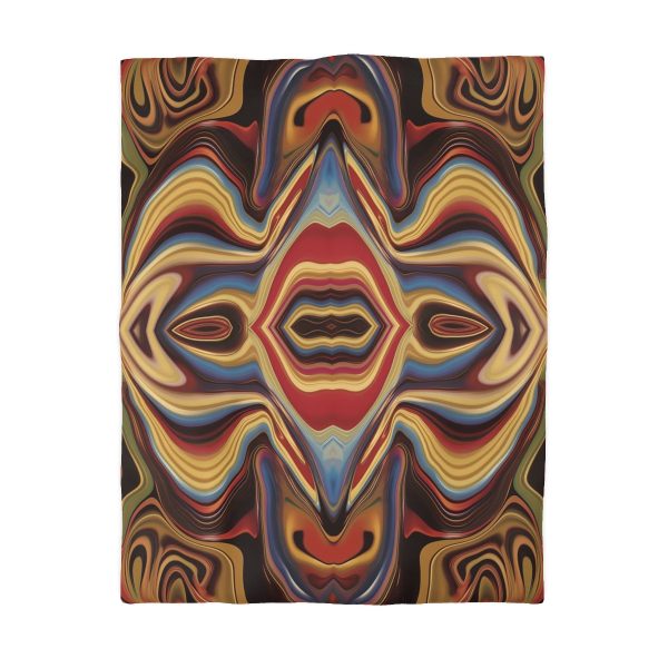 Lipnotic Kaleidoscope Background 03 - Microfiber Duvet Cover - Image 4