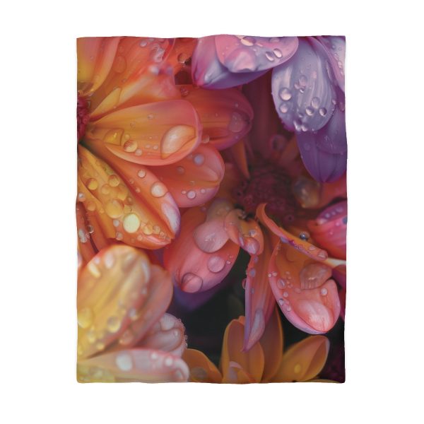 Bright Fantasy Floral 04 - Microfiber Duvet Cover - Image 4